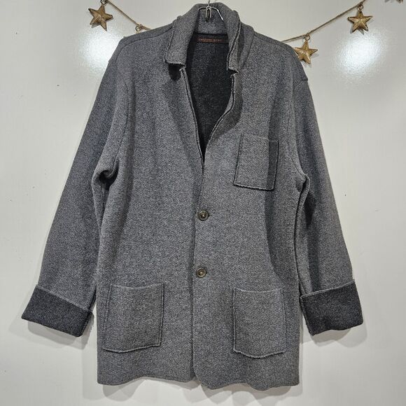 Emozioni Uomo Womens Jacket Blazer Wool Blend Large Minimalist Grandpacore Boho - Picture 1 of 12